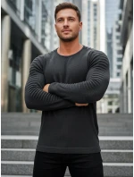 Pánský svetr přes hlavu antracitový WX1604