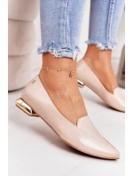 Mokasíny Na Zlatých Podpatcích Laura Messi 2013 Béžová