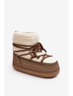 Dámské zateplené sněhule hnědé Rohes