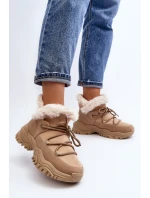 Dámské zimní boty s kožešinou v béžové barvě Cresandi Dámské zimní boty s kožešinou v béžové barvě Cresandi