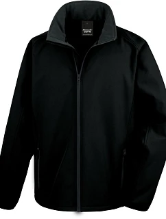 Result R 231M Pánská 2-vrstvá softshell bunda "Printable" 30.231M black/black