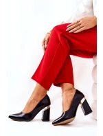 Kožené lodičky Lewski 3117 Černé