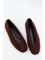 Dámské Baleríny S Kožíškem Typu Beránek Čokoládové Zimira Dámské Baleríny S Kožíškem Typu Beránek Čokoládové Zimira