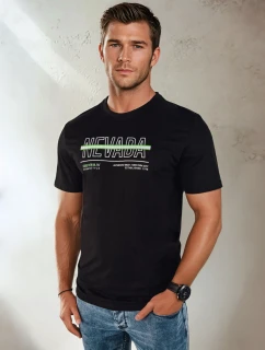 Pánské tričko s potiskem černé FashionStreet RX5437