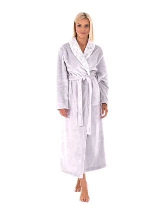 Dámský župan Flora 2556 jednobarevný dove grey - Vestis Dámský župan Flora 2556 jednobarevný dove grey - Vestis