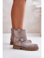 Dámské Semišové Boty Na Plochém Podpatku 3610 Lewski Cappucino Dámské Semišové Boty Na Plochém Podpatku 3610 Lewski Cappucino