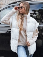 Dámská prošívaná vesta NIMIA ecru FashionStreet TY3250