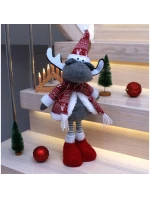 Dekorativní sob na teleskopických nohách 45-60CM červené dětské