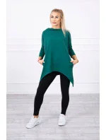 Mikina s potiskem křídel zelená