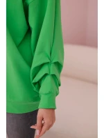 Bavlněná halenka s mašlí jasně zelená Bavlněná halenka s mašlí jasně zelená