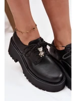 Dámské polobotky s přezkou ekokůže černé Laurea