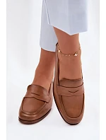 Mokasíny z přírodní kůže Vinceza 18121 Camel