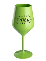 PÁTEK - zelená nerozbitná sklenice na víno 470 ml PÁTEK - zelená nerozbitná sklenice na víno 470 ml