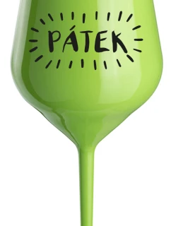PÁTEK - zelená nerozbitná sklenice na víno 470 ml