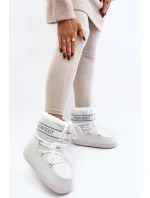Dámské vázané sněhové boty bílé Soia