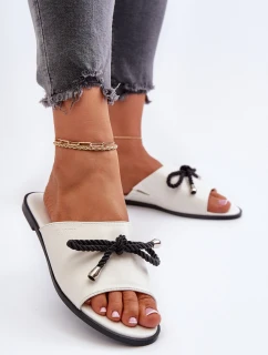 Dámské sandály z eko kůže Big Star NN274067 Bílé