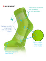 Sesto Senso Frotte Sportovní ponožky AMZ Green