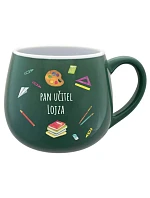 Personalizovaný keramický buclatý hrneček pro paní učitelku/pana učitele (pomůcky)