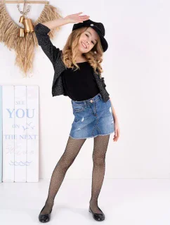 DÍVČÍ KABARETNÍ PUNČOCHÁČE S KAMÍNKY SCARLETT DR2421