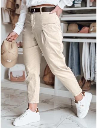 Dámské chinos kalhoty CHINOSKA light beige FashionStreet UY2557