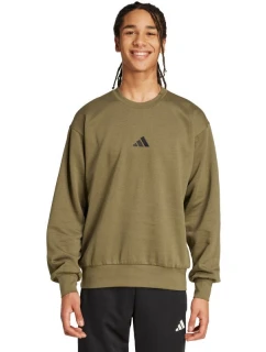 Pánská mikina adidas Essentials Feelcozy Fleece olivová KD5149 pánská