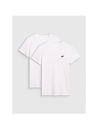 Pánské hladké tričko slim (balení po 2 ks) 4F 4FRMM00TTSHM3068-10S