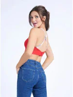 Sportovní podprsenka O02A11MC01P-G587 červená - Guess Sportovní podprsenka O02A11MC01P-G587 červená - Guess