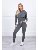 Široká žebrovaná sada v grafitové barvě