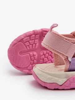 Dívčí sandály na suchý zip Big Star Růžové