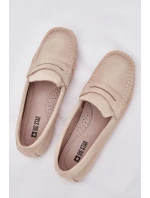 Dámské mokasíny z broušené kůže Big Star – béžové