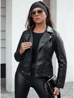Dámská kožená krátká bunda ramonseka černá FashionStreet TY4634