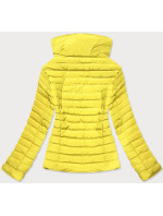 Žlutá prošívaná dámská bunda pro přechodné období (23063-3)