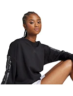 Dámská mikina adidas Animal Print 3-Stripes French Terry Sweatshirt black JM1835