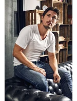 Promodoro 3082 Pánské tričko "Slim Fit" s výstřihem do V 40.3082 white