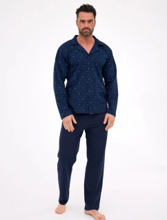 Cornette pyžamo 114/80 délka/r 3XL-5XL pánské rozepínací