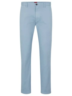 Pánské dlouhé kalhoty Hugo Boss slim fit z elastického bavlněného gabardénu modré barvy (50468314-451)