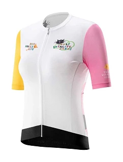 Dámské cyklistické tričko Rockbros 15210005005 L s potiskem – bílé