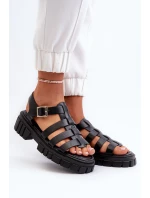 Dámské římské sandály černé Rosarose