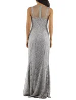 Společenské a plesové šaty krajkové dlouhé luxusní značkové CHARM'S Paris šedé - Šedá / XS - CHARM'S Paris Společenské a plesové šaty krajkové dlouhé luxusní značkové CHARM'S Paris šedé - Šedá / XS - CHARM'S Paris