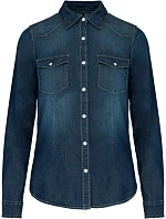 Kariban K 518 Denim halenka s dlouhým rukávem 20.K518 blue jean Kariban K 518 Denim halenka s dlouhým rukávem 20.K518 blue jean