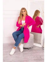 Svetr s netopýřími rukávy růžový neonový