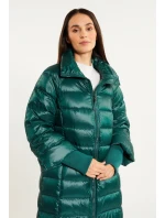 Dámský kabáty péřový s prošíváním Bottle 230-009 Tmavě zelená - Monnari