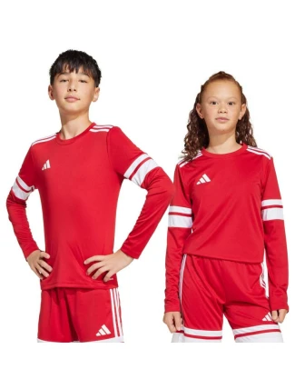 Dětský dres adidas Squadra 25 s dlouhým rukávem červenobílý JJ0041