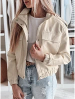 Dámská krátká oversize bunda typu bomber MOTORES bílá FashionStreet TY4798
