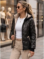 Dámská přechodová bunda s odnímatelnou kapucí, černá, FashionStreet TY5803