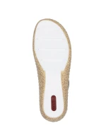 Dámská pohodlná prolamovaná obuv na suchý zip zelená Rieker 44852-52