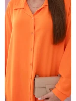 Dlouhá košile s viskózou pomeranč