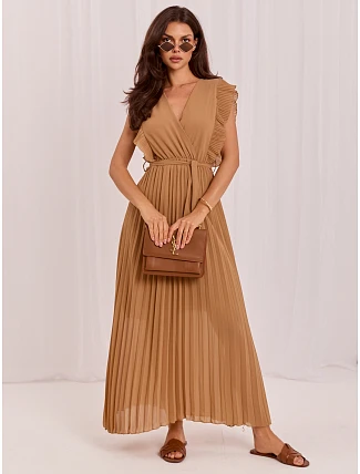Šaty IT SK 13166.85 v barvě camel Šaty IT SK 13166.85 v barvě camel