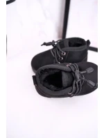 Dívčí šněrovací Sněhové Boty S Kožešinou černé Hunter Dívčí šněrovací Sněhové Boty S Kožešinou černé Hunter