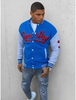 Pánská modrá mikina na zip FashionStreet BX5447 Pánská modrá mikina na zip FashionStreet BX5447